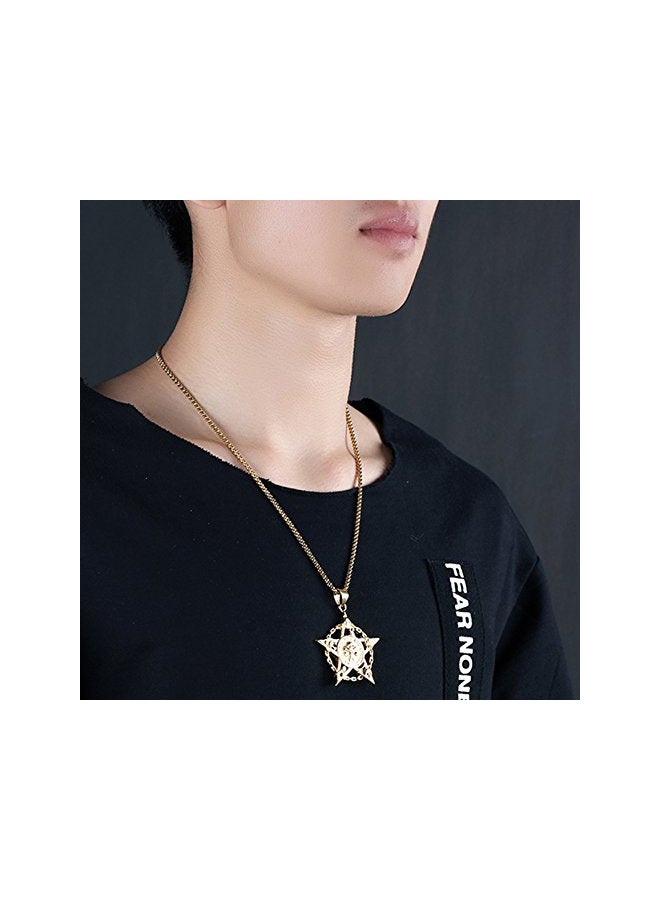 LineAve Stainless Steel Pirate Skull Pendant Necklace - Image 2