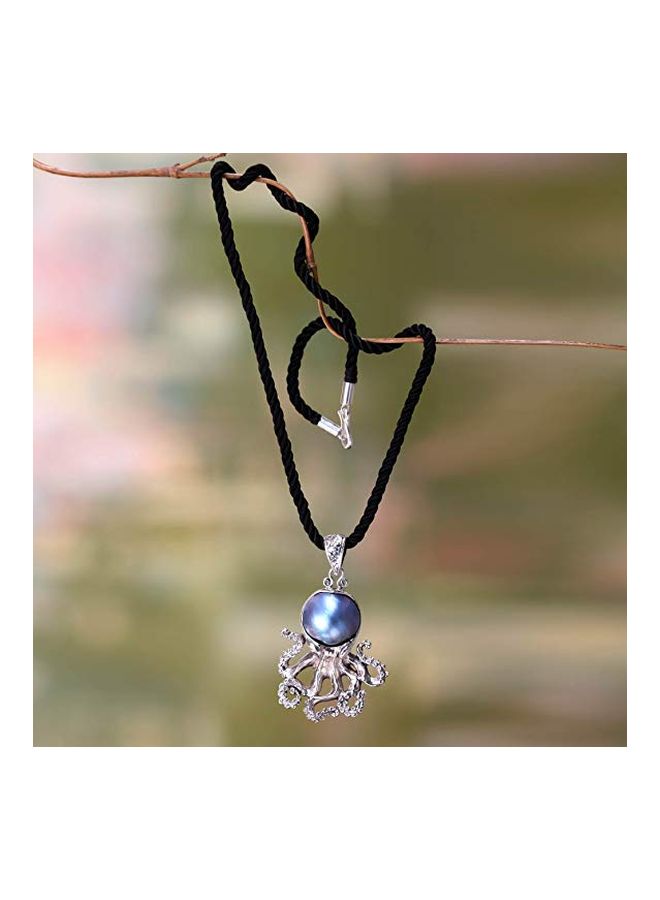 NOVICA 925 Sterling Silver Cultured Mabe Pearl Pendant Necklace  - Image 2