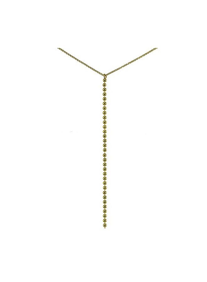 GemStar USA 925 Sterling Silver Ball Beaded Drop Y Necklace  - Image 2