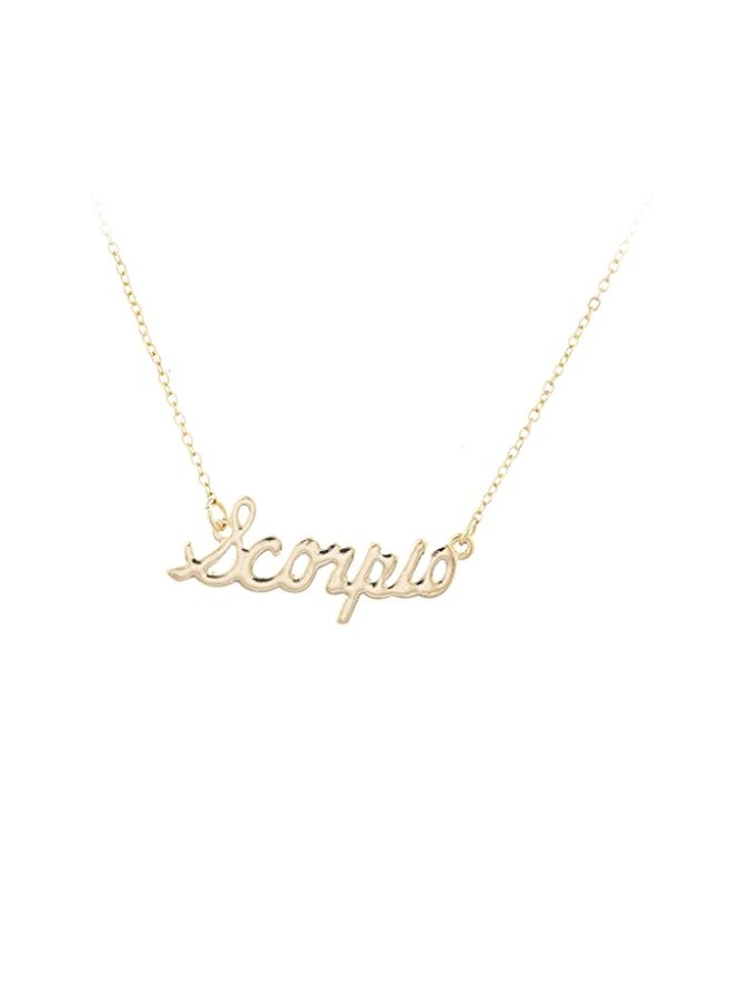 Lux Accessories Brass Scorpio Pendant Necklace - Image 1