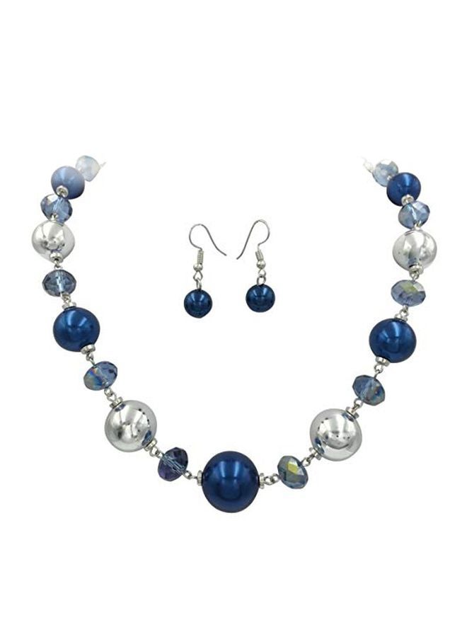 Gypsy Jewels Beaded Necklace With Dangle Earrings Set  - Image 1