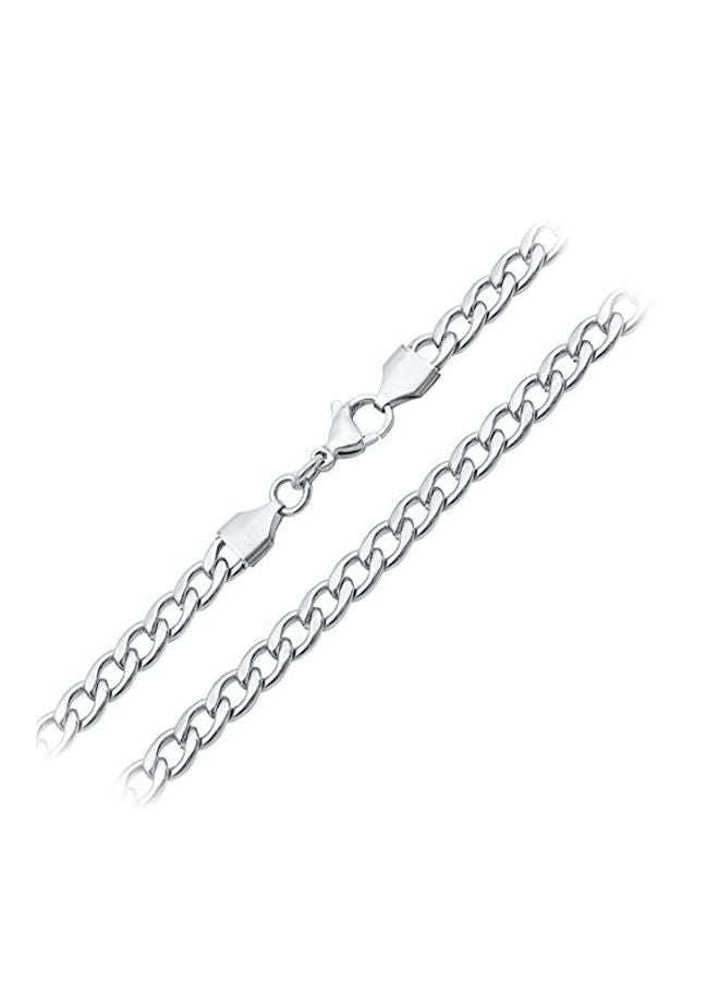 SilverCloseOut Stainless Steel Curb Chain Necklace - Image 1