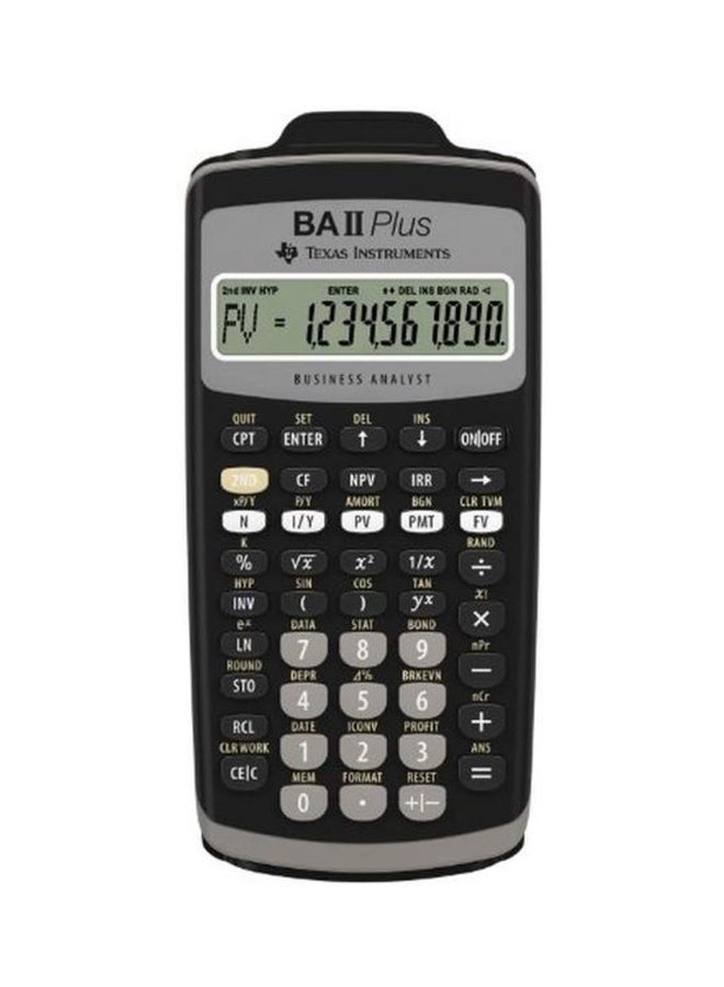 TEXAS INSTRUMENTS BA II Plus Financial Calculator Black 
