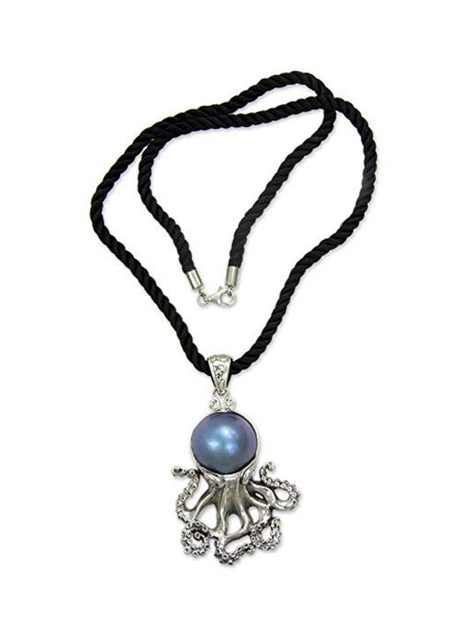 NOVICA 925 Sterling Silver Cultured Mabe Pearl Pendant Necklace  - Image 1