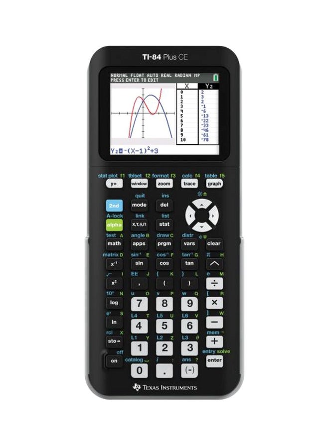 TEXAS INSTRUMENTS - Plus CE Graphing Calculator Black/White/Blue - Image 1