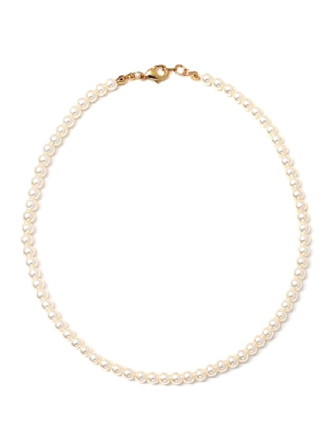 Gold Plated Pearl Embellished Choker Necklace - v1552046128/N21639009A_1