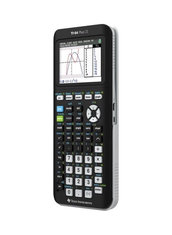 TEXAS INSTRUMENTS - Plus CE Graphing Calculator Black/White/Blue - Image 1