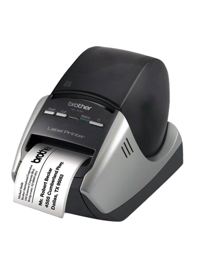 بروذر طابعة مكتبية لأشرطة العناوين طراز QL-570 أسود/فضي