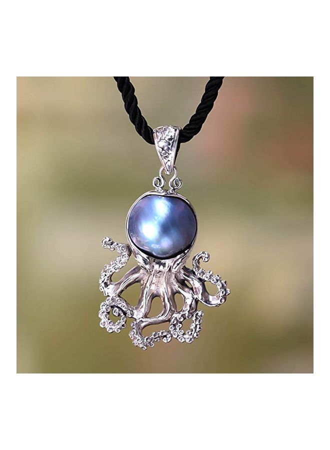 NOVICA 925 Sterling Silver Cultured Mabe Pearl Pendant Necklace  - Image 3