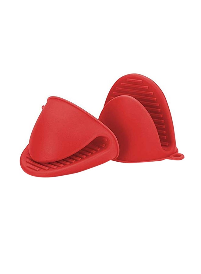 Generic 2-Piece Oven Insulated Gloves Set Red 11.5x9.5centimeter  - Image 1