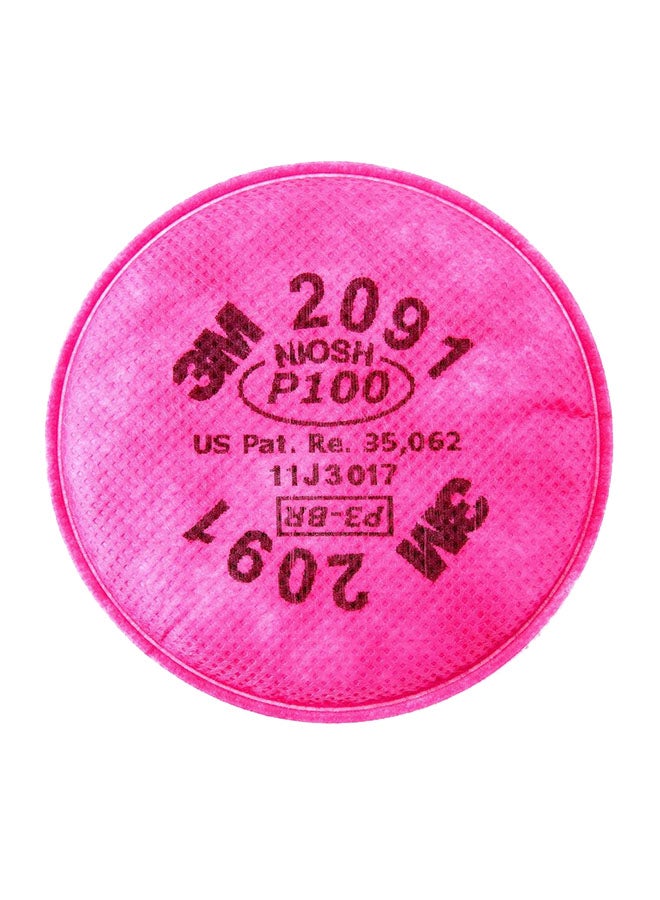 3M 2091/P100 Filter Pink 4.3inch - Image 1