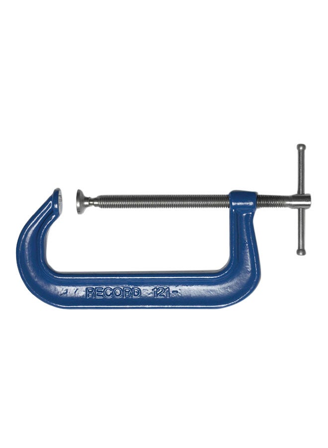 إيروين مشبك على شكل حرف G مشكل بالتطريق شديد التحمل من السلسلة 121 مقاس T121/ 6, 6 بوصات أزرق / فضي