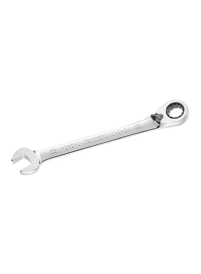 EXPERT Ratchet Combination Wrench, E113307, 15mm Silver