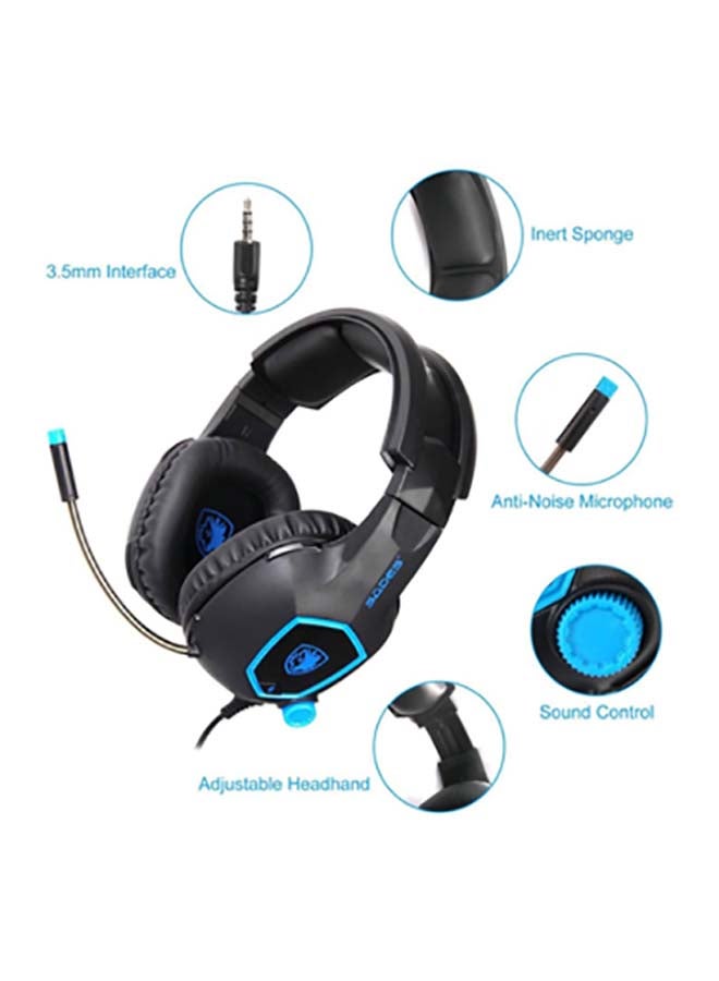 Sades SA818 Over-Ear Gaming Wired Headset With Mic  - Image 4