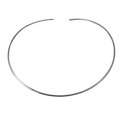 ابوب نيويورك Sterling Silver Thin Cuff Collar Choker Necklace  - Image 3
