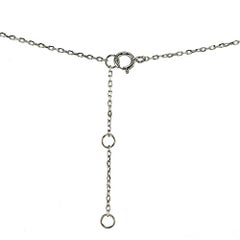 Hoops & Loops Sterling Silver Zircon Solitaire Tiny Pendant Necklace  - Image 1