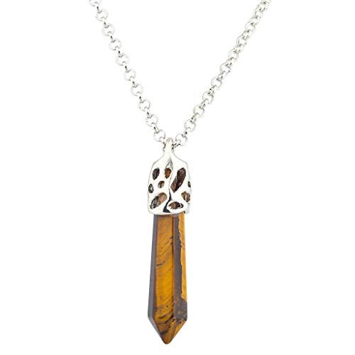 Lux Accessories Brass  Agate Chakra Spiritual Protection Amulet Pendant Necklace  - Image 3