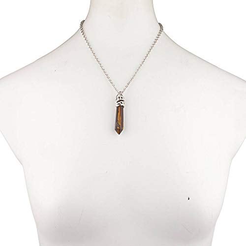 Lux Accessories Brass  Agate Chakra Spiritual Protection Amulet Pendant Necklace  - Image 1