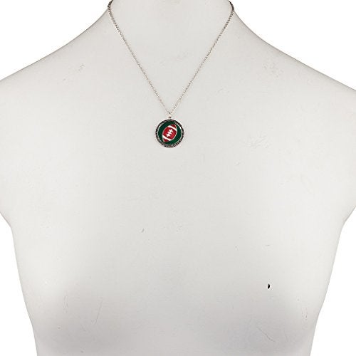 Lux Accessories - Brass  Football Pendant Necklace - Image 1