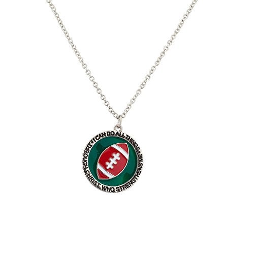 Lux Accessories - Brass  Football Pendant Necklace - Image 1