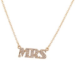 Lux Accessories Brass  MRS Pave Pendant Necklace  - Image 4