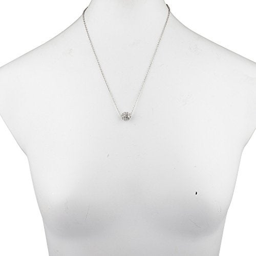 Lux Accessories Brass  Crystal Boho Natural Glitter Pendant Necklace - Image 1