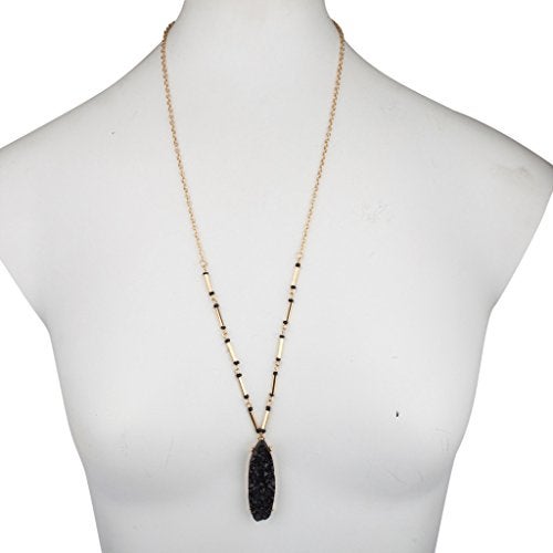 Lux Accessories - Brass  Dragon Pendant Necklace - Image 1