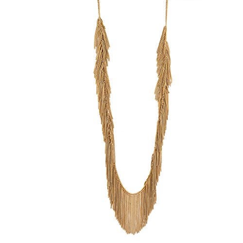 Lux Accessories Brass Long Bib Necklace  - Image 3