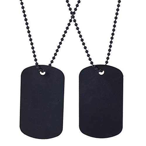 Lux Accessories - Brass  Couple Name Plate Tag Pendant Necklace - Image 1
