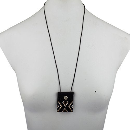Lux Accessories Brass Party Pouch Pendant Necklace  - Image 1