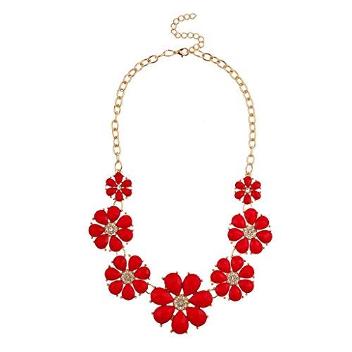 Lux Accessories Brass  Flower Statement Bib Necklace - Image 1