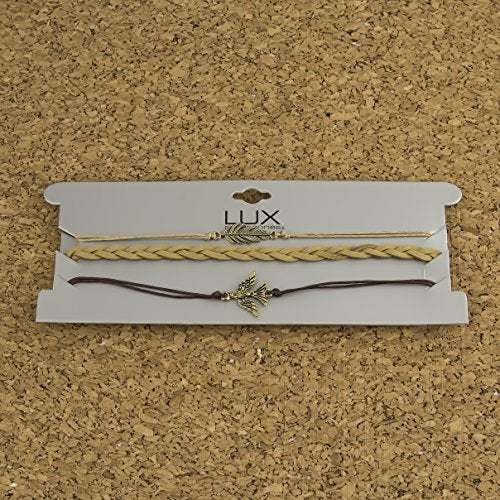 Lux Accessories Brass  Leaf Charm Collar Choker Necklace - Image 4