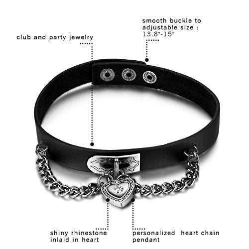 Alloy  Halloween Sexy Heart Pendant Choker Necklace - v1552120918/N21645449A_1