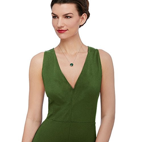 ROSS-SIMONS Sterling Silver  Emerald  Pendant Necklace - Image 1