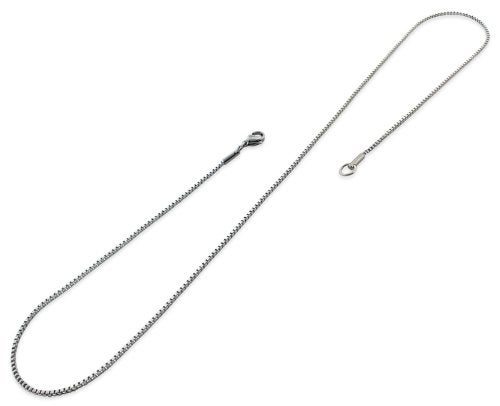 SilverCloseOut Stainless Steel Box Chain Necklace - Image 1