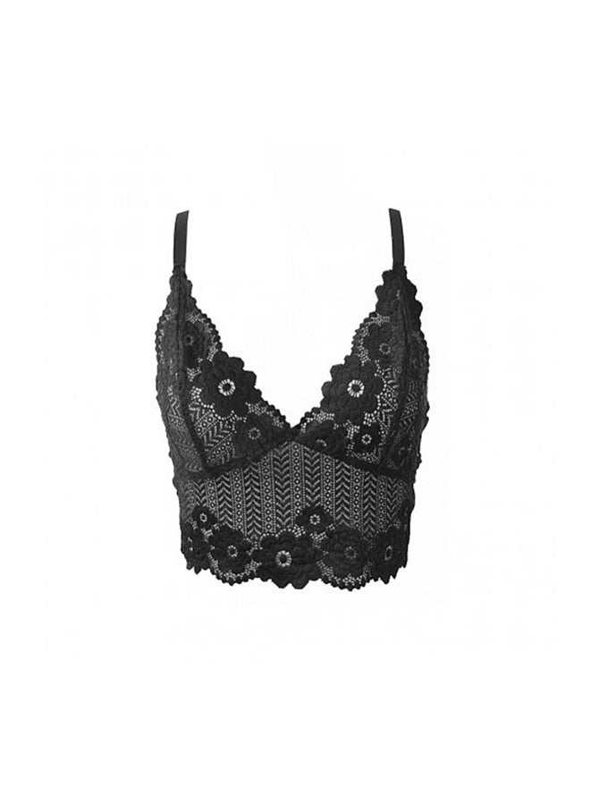 Elastic Bandage Cage Bra Black 