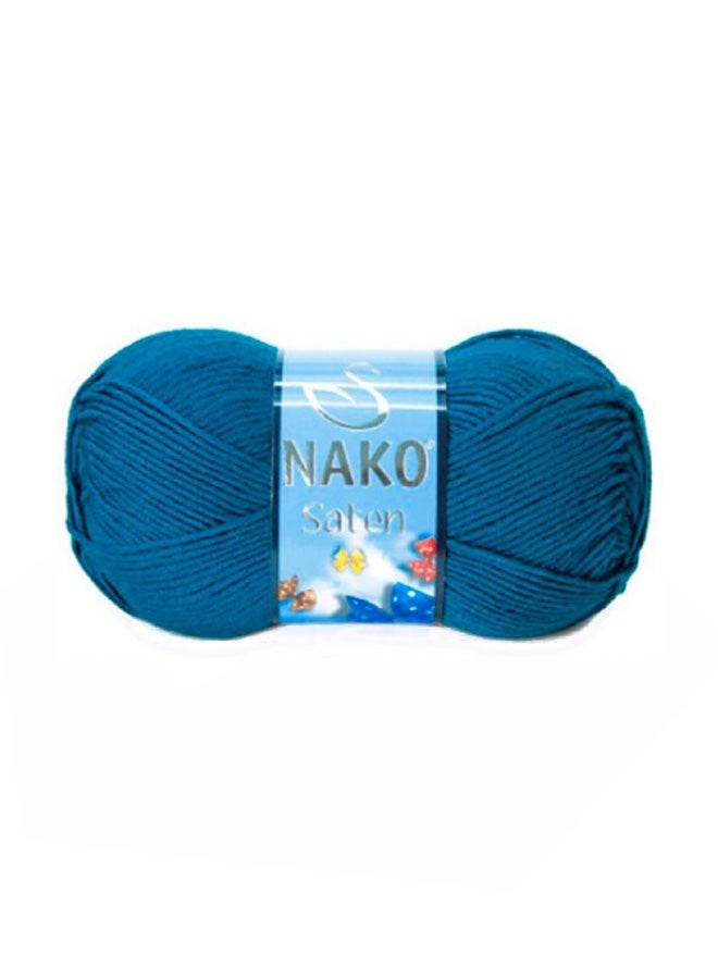 Nako Saten Hand Knitting Yarn Royal Petrol No.10328 100grams