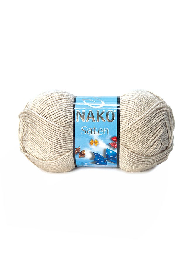 Nako Saten Hand Knitting Yarn Mushroom No.6383 100grams 