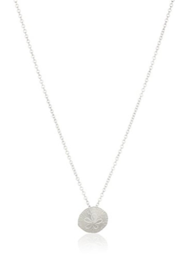 Dogeared 925 Sterling Silver One in a Million Sand Dollar Charm Necklace - Image 1