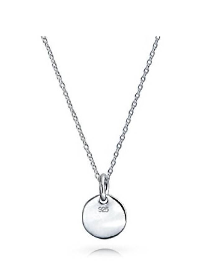 BLING JEWELRY - 925 Sterling Silver Petite Letter N Pendant Necklace - Image 1