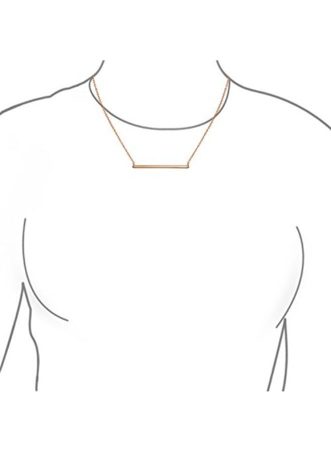 BLING JEWELRY - Modern Bar Pendant Plated Necklace - Image 1