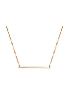 Modern Bar Pendant Plated Necklace