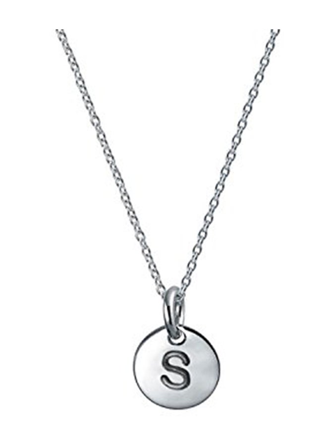 BLING JEWELRY 925 Sterling Silver Petite Letter S Pendant Necklace - Image 1