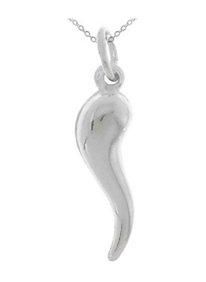 BLING JEWELRY 925 Sterling Silver Italian Horn Pendant - Image 1