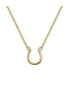 Lucky Horseshoe Gold Plated Pendant Necklace - v1552134546/N21636953A_1