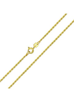 BLING JEWELRY 925 Sterling Silver Gold Plated Italy Rope Chain Link Necklace  - Image 1