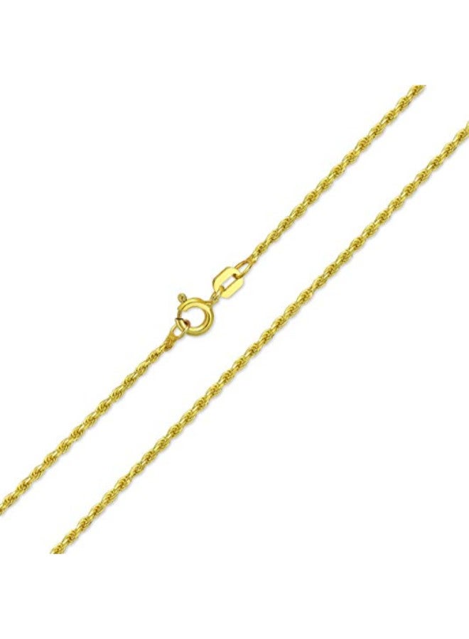 بلينج جولري قلادة سلسلة حبل موصول من الفضة الاسترليني عيار 925 مطلية بالذهب الإيطالي - Image 1