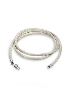 Silk Cord Silver Plated Lobster Claw Clasp Necklace