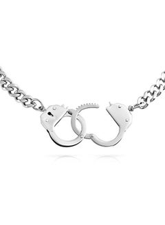 BLING JEWELRY Stainless Steel Secret Shades Polished Handcuff Pendant Necklace  - Image 2
