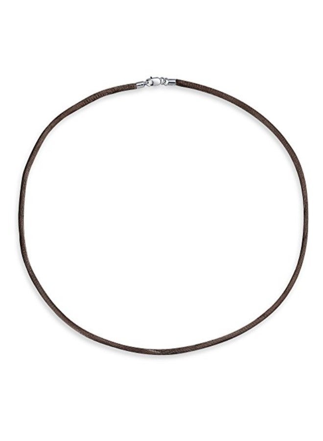 BLING JEWELRY - Silver Plated Basemetal Cord Necklace - Image 1